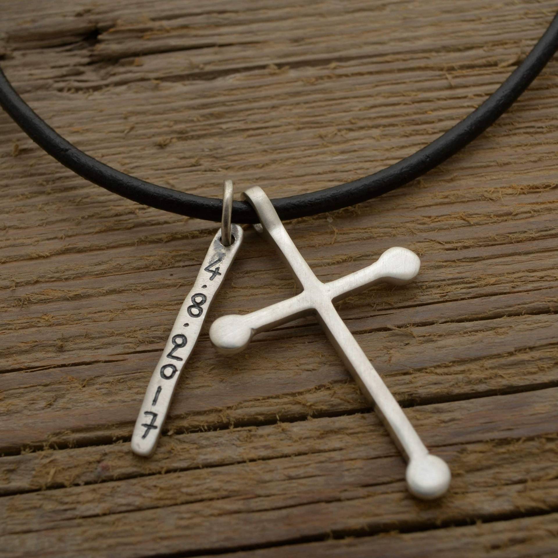 Sterling Silber Taufe Datum Kreuz, Personalisierte Konfirmation, Taufe, Kreuz Für Jugendliche St748 von SilverJewellerySpot