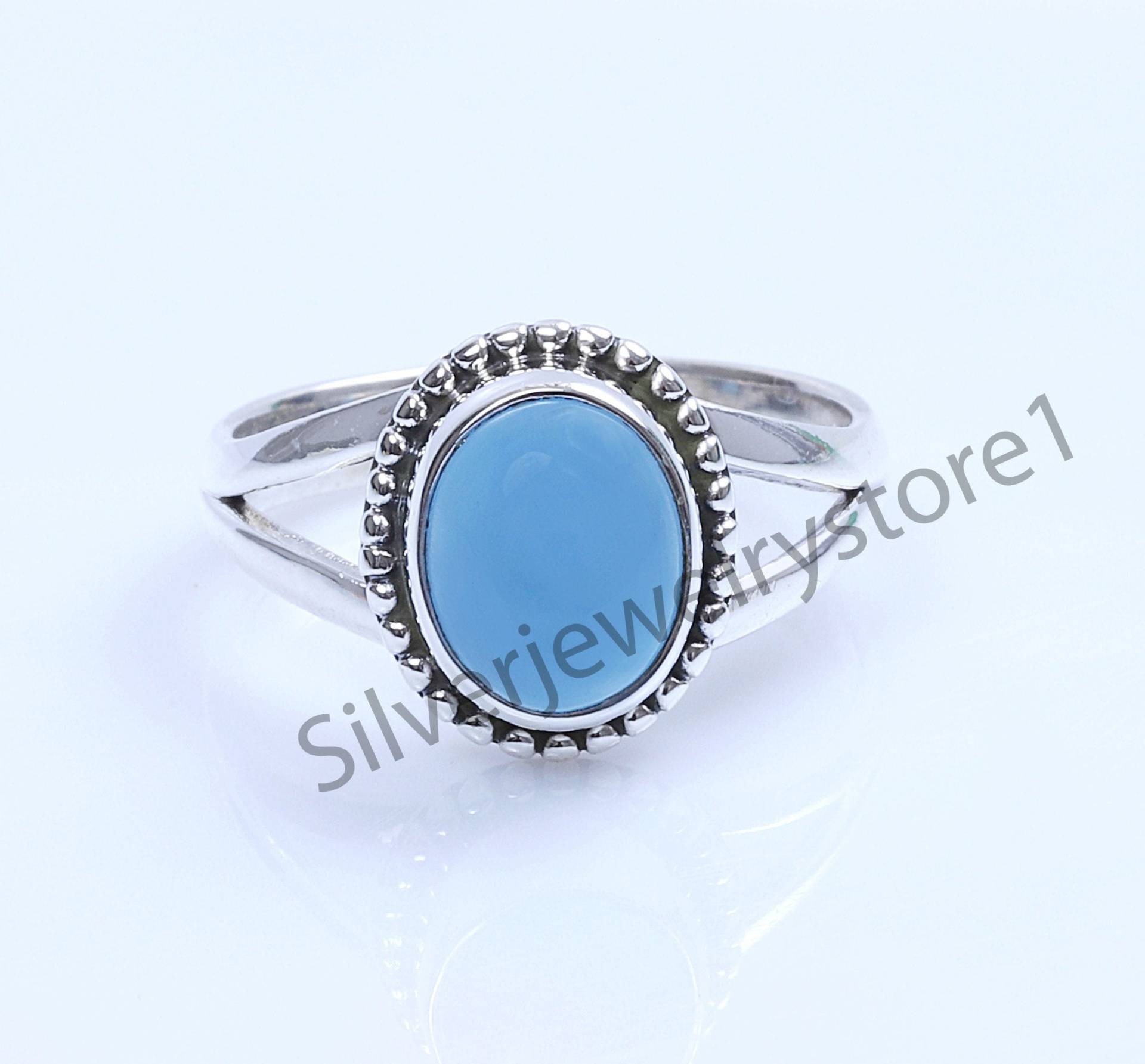 925Er Silberring, Natürlicher Blauer Chalcedonring, Chalcedon 7 X 9 Mm Ovalring, Boho-Schmuck, Chalcedonschmuck, Handgemachter Ring, Geschenkideen 925Er Silberring, Natürlicher Blauer Chalcedonring, Chalcedon 7 X 9 Mm Ovalring, Boho-Schmuck, Chalcedonschmuck, Handgemachter Ring, Geschenkideen von SilverJewelryStore1