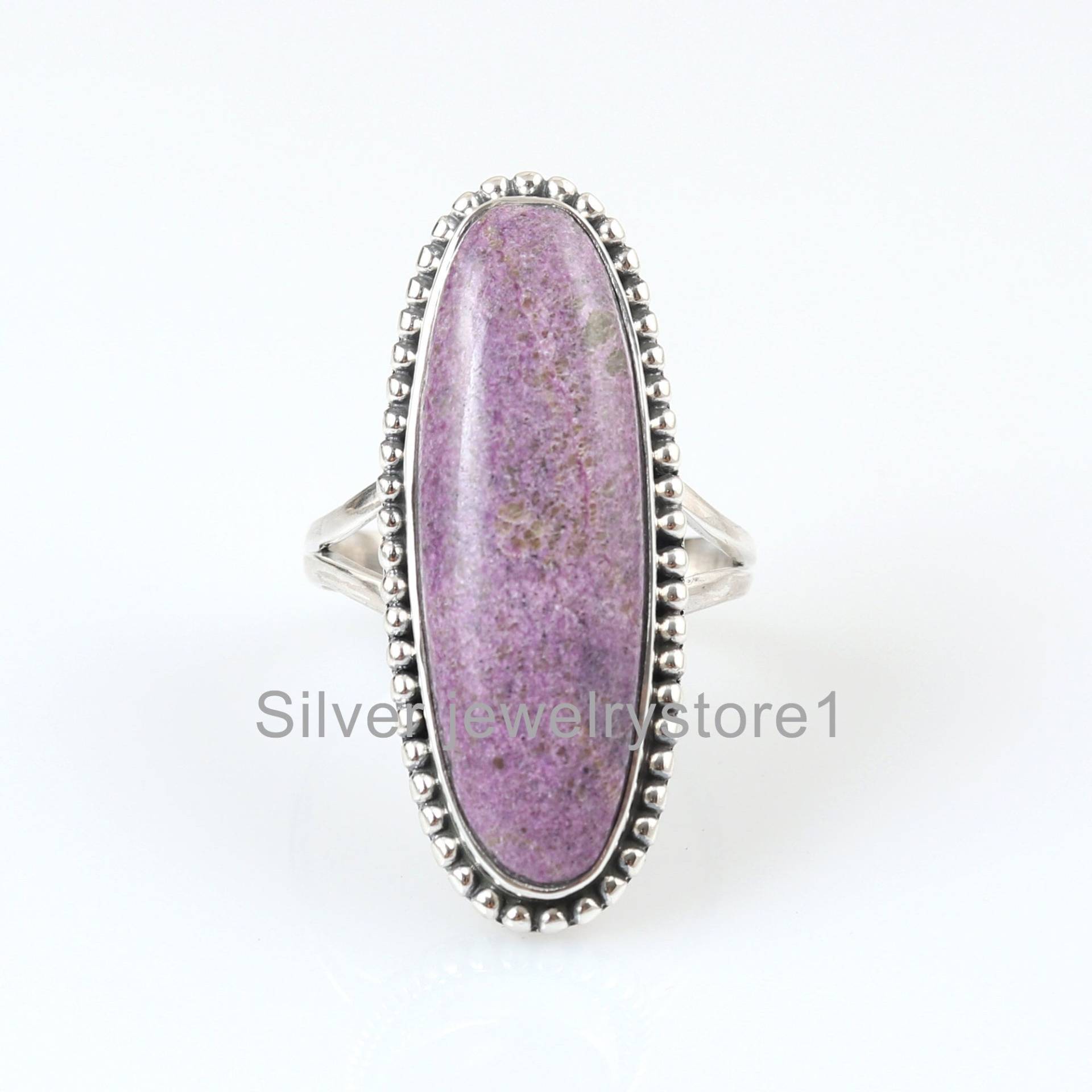 Stichtit-Ring, Polierter Steinring, Lila Ring, Natursteinring, 925Er Silberring, Wunderbarer Geschenkring Für Frauen, Handgefertigter Ring von SilverJewelryStore1