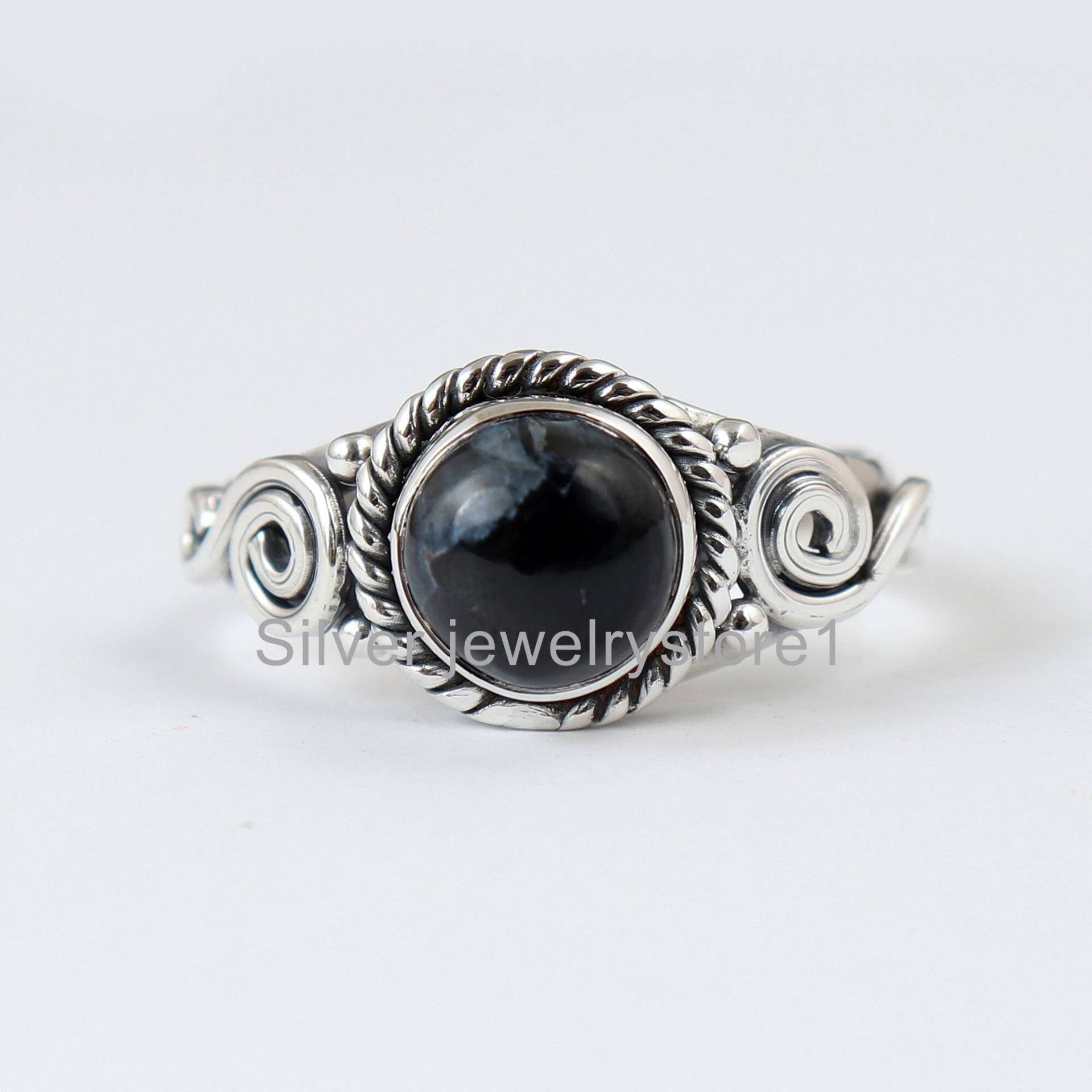 Top Angebot Echter Pietersit Ring, Runde Form 925 Silber Edelstein Handgemachter Boho Ring Wunderbarer Geschenk Für Frauen von SilverJewelryStore1