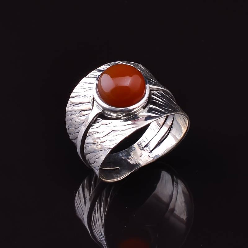Handgemachter Sterling Silber Ring Mit Onyx von SilverJewelryking