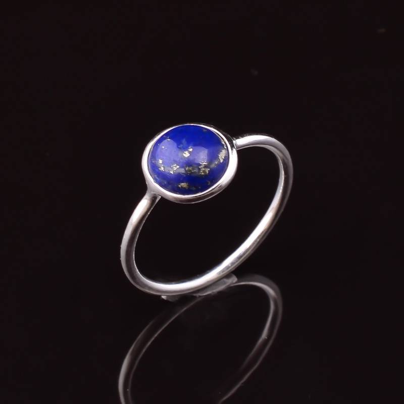 Lapis Lazuli Ring 925 Sterling Silber Cabochon von SilverJewelryking