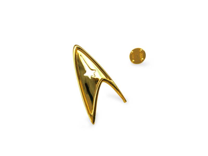 Star Trek Insignia, Sterling Silber 925 Und 14K Vergoldet Starfleet Command Division Abzeichen/Anhänger von SilverLabCreations