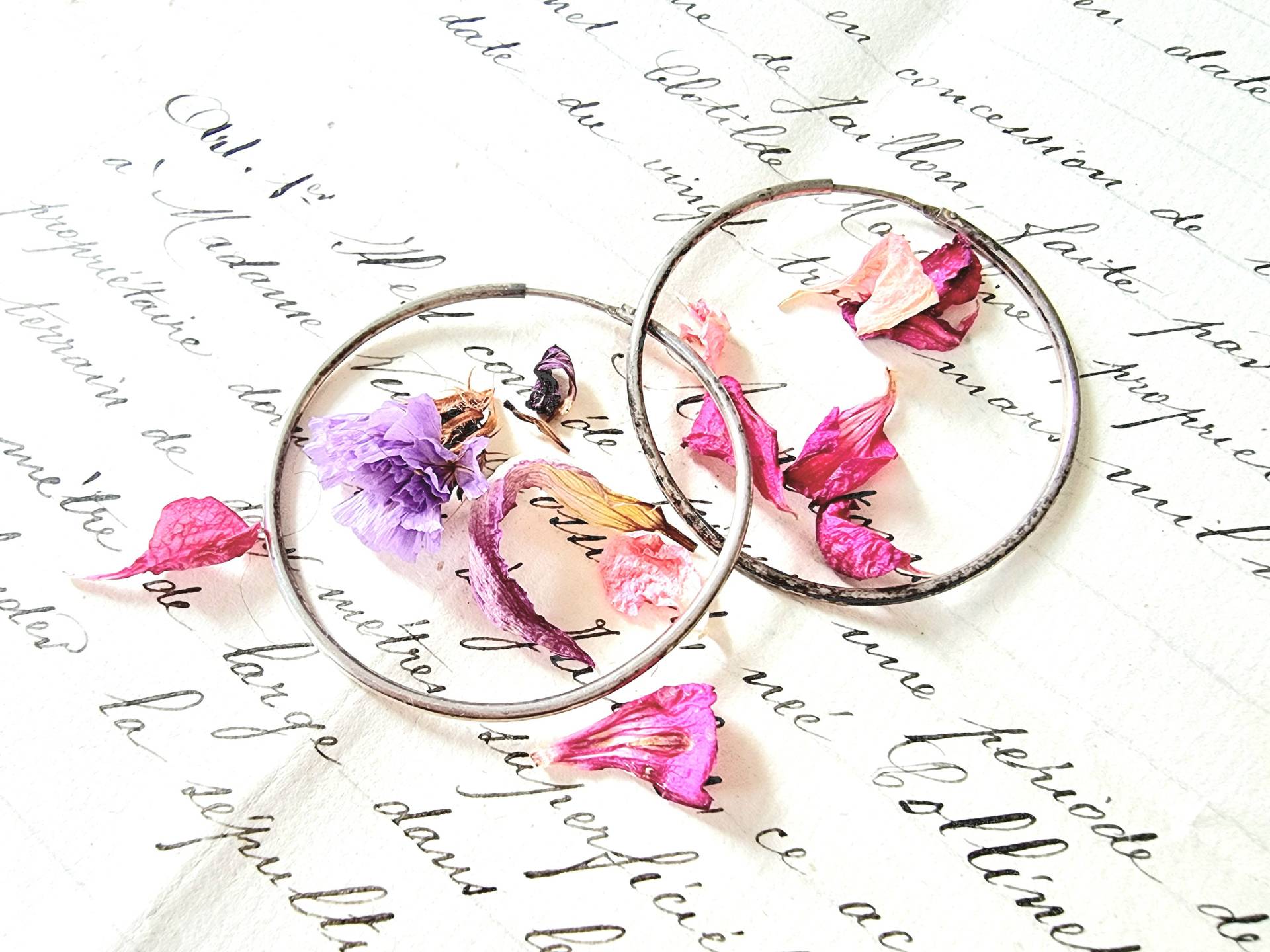 Vintage Creolen 925 Sterlingsilber 42mm, Feine Silber Ohrschmuck Ringe, Ohrreifen, 80Er Jahre Mode Ohrringe, Südliche 80S Boho von SilverLakeHouse