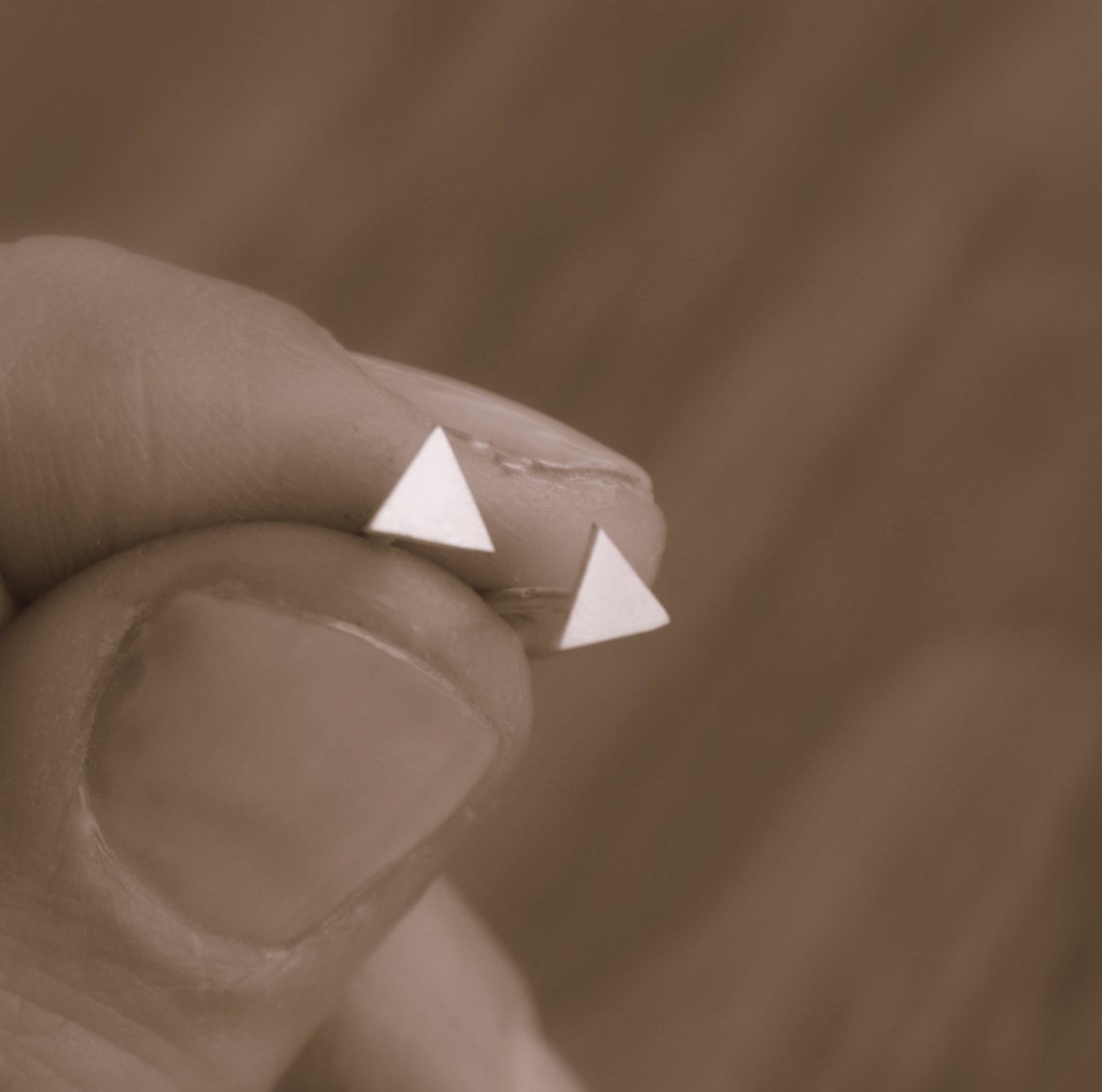 Dreieck Ohrringe, Kleine Ohrstecker Silber Dreieck, Einfache Jeden Tag Dreieck Ohrringe, Kleine Ohrstecker Silber Dreieck, Einfache Jeden Tag von SilverLinesJewelry