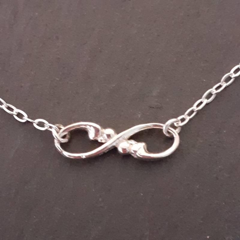 Ausgefallene Infinity Halskette - Sterling Silber von SilverMagicCreations