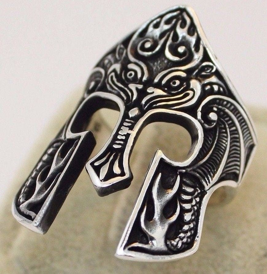 Spartan Helmet Warrior King Leonidas Of Sparta Thermopylae Lacedaemon Sterling Silver 925 Ring Spartan Helmet Warrior King Leonidas Of Sparta Thermopylae Lacedaemon Sterling Silver 925 Ring von SilverManiaUK