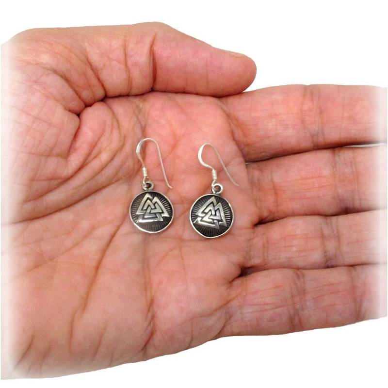 Valknut Odin Viking Norse Runes Runic Sterling Silver Dangle Earrings Set Valknut Odin Viking Norse Runes Runic Sterling Silver Dangle Earrings Set von SilverManiaUK