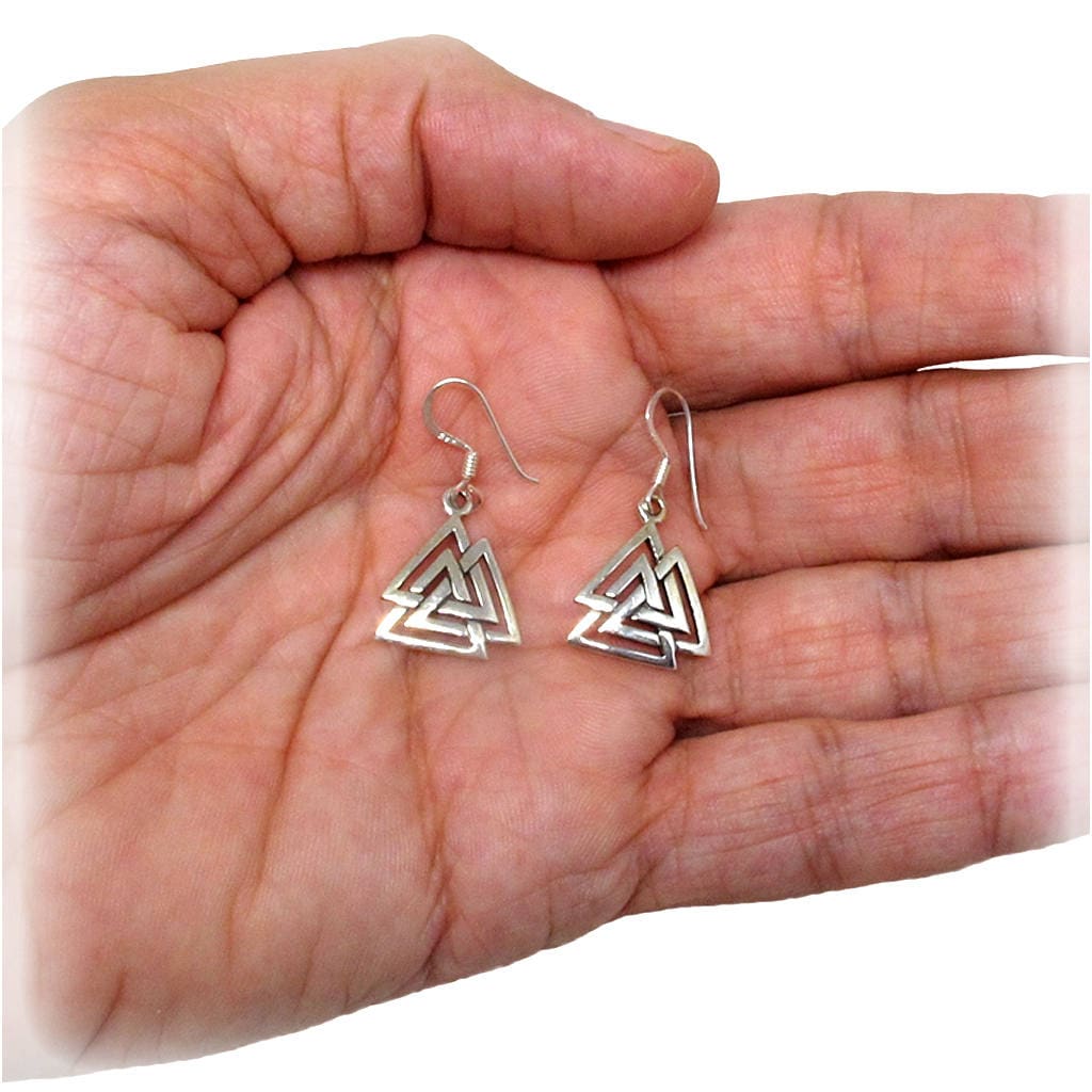 Valknut Viking Knot Norse Runes Odin Sterling Silver Dangle Earrings Set Valknut Viking Knot Norse Runes Odin Sterling Silver Dangle Earrings Set von SilverManiaUK