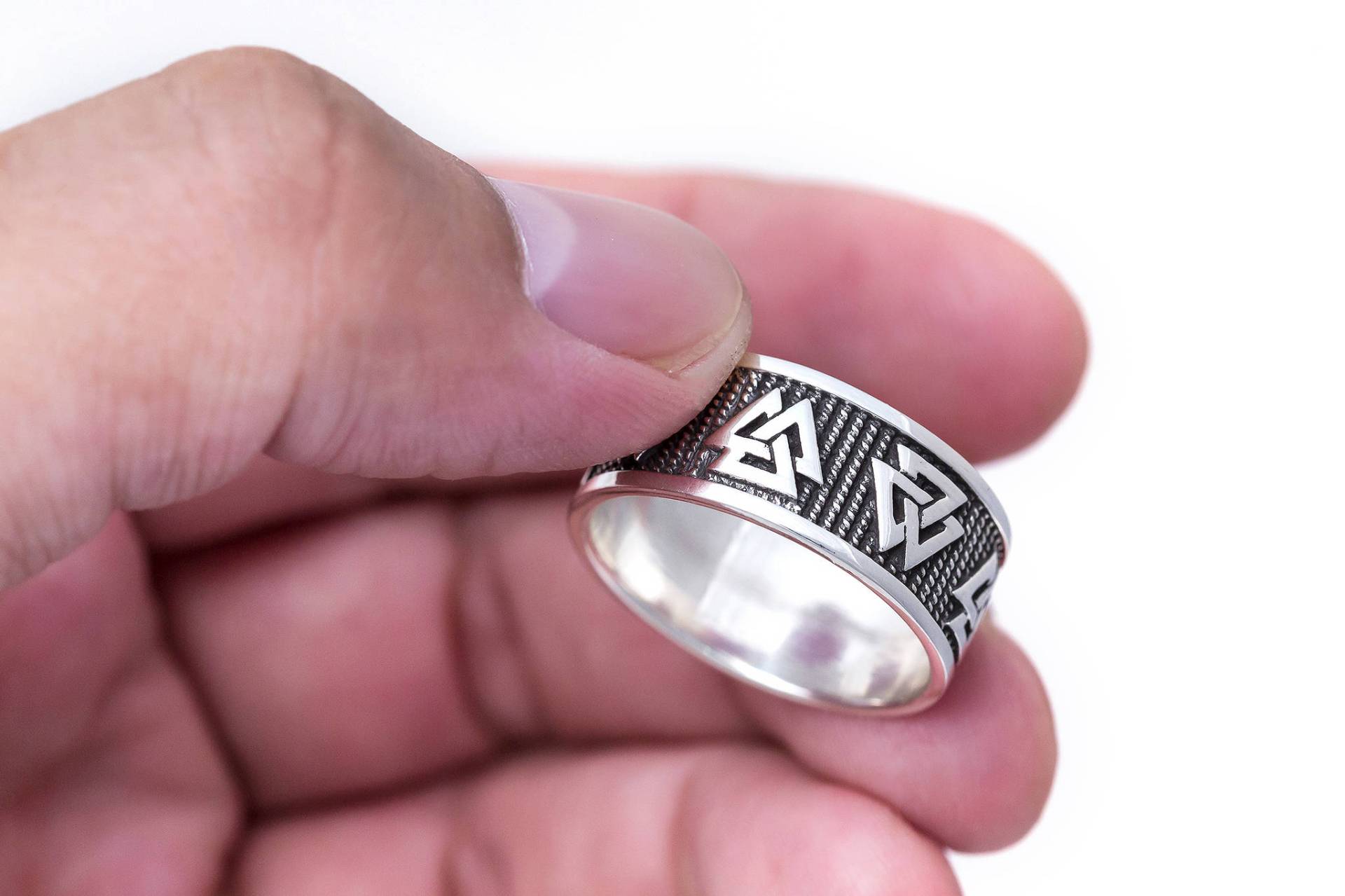 Viking Wikinger Valknut Norse Jewelry Oxidized Sterling Silver Ring Viking Wikinger Valknut Norse Jewelry Oxidized Sterling Silver Ring von SilverManiaUK