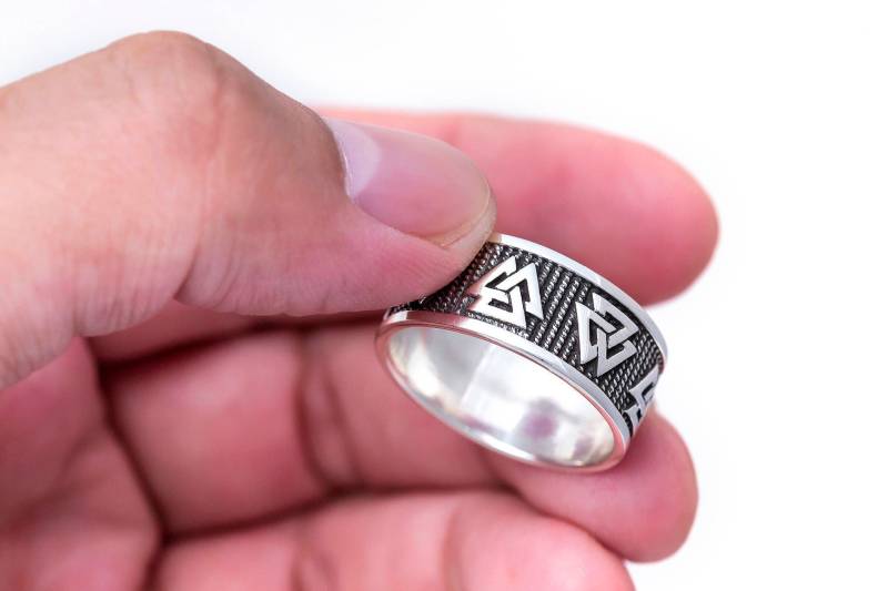 Viking Wikinger Valknut Norse Jewelry Oxidized Sterling Silver Ring Viking Wikinger Valknut Norse Jewelry Oxidized Sterling Silver Ring von SilverManiaUK