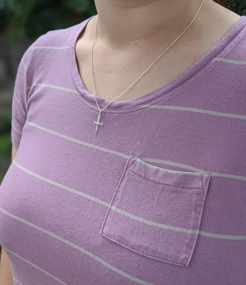 sterling Silber Kreuz Halskette, Kleines Kreuz, Einfaches von SilverMooseArts