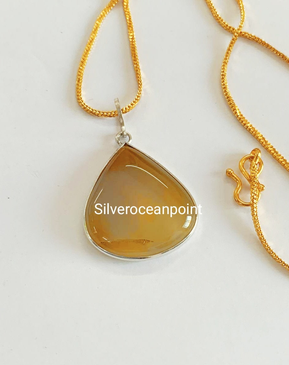Natürliche Onyx Halskette Farbe Echte Schönheit 925 Sterling Silber Anhänger Handgemachter Schmuck Edelstein Geschenk Für Sie von SilverOceanPoint