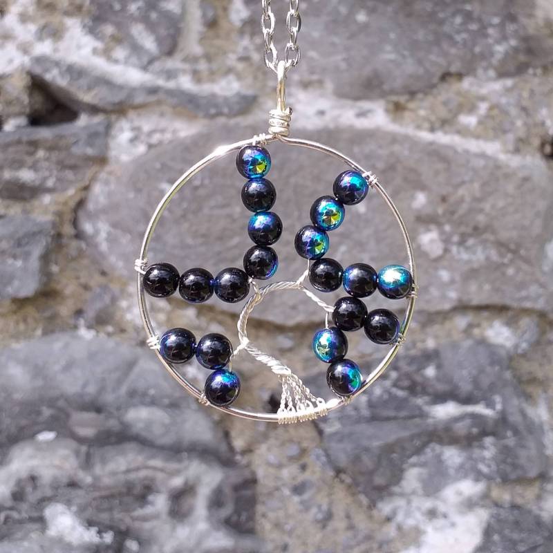 Druk Perle Lebensbaum Anhänger von SilverRiverGems