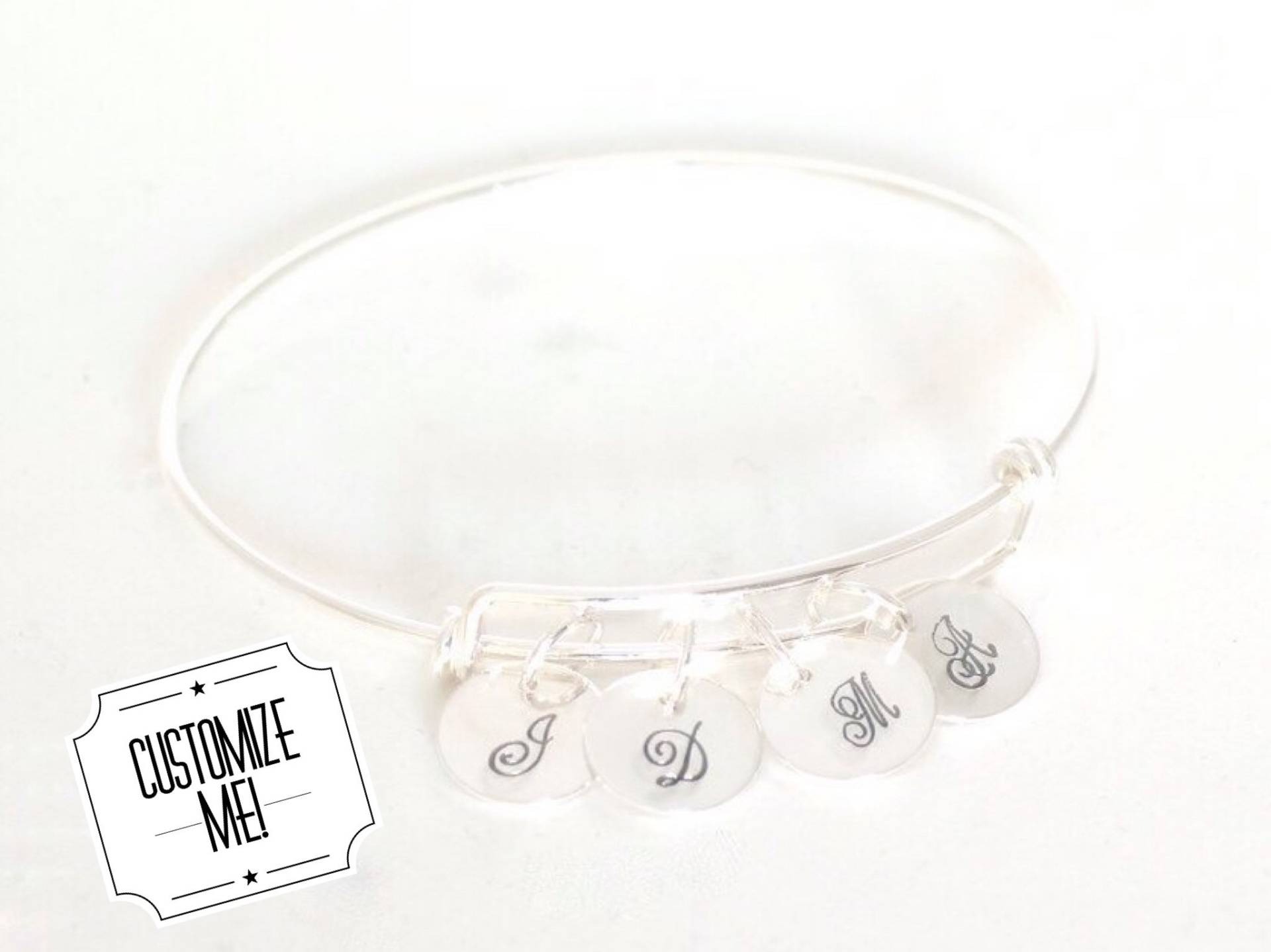 Freundschaft Armband Personalisierte Charme Armreif Initialen Monogramm Familie Verstellbarer Geschenke Für Mütter Freundschaft Armband Personalisierte Charme Armreif Initialen Monogramm Familie Verstellbarer Geschenke Für Mütter von SilverSculptor