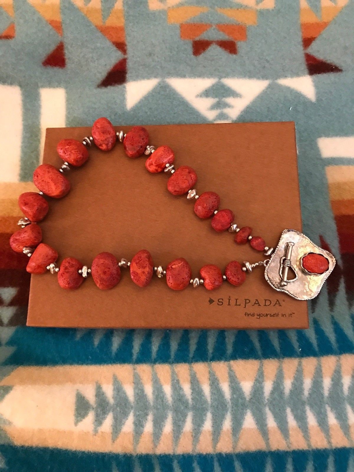 Rare Silpada Sponge Coral Sterling Silber Nugget Bead Toggle Verschluss Halskette Rare Silpada Sponge Coral Sterling Silber Nugget Bead Toggle Verschluss Halskette von SilverSistersSilpada