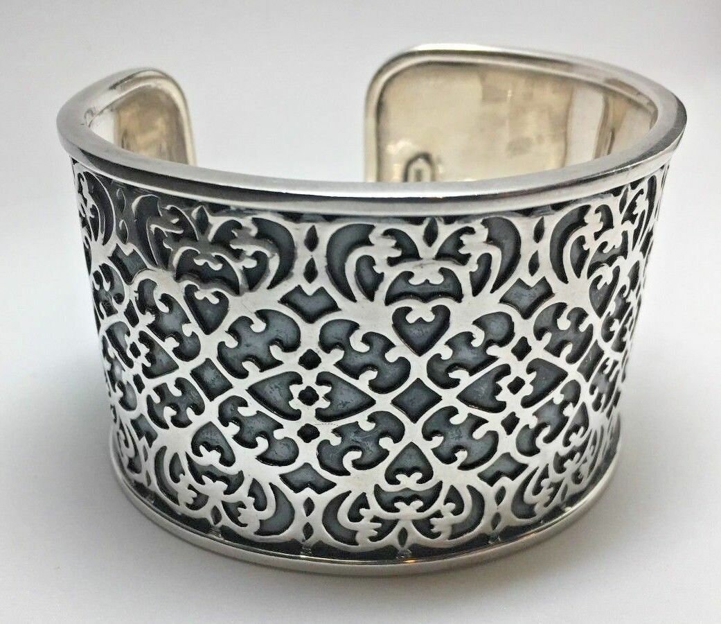 Silpada 925 Sterling Silber Breite Komplizierte Filigrane Manschette Armband von SilverSistersSilpada