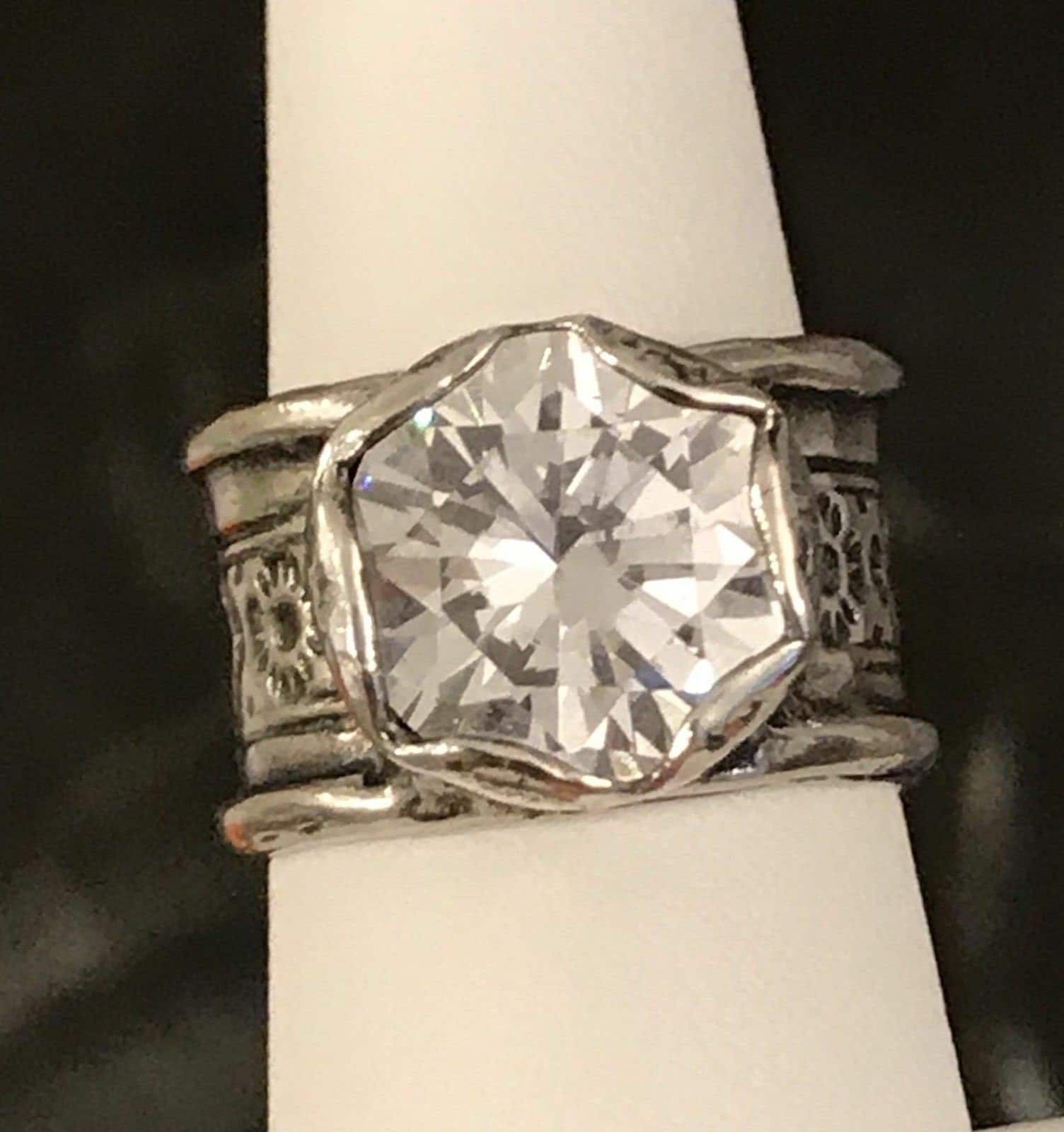 Silpada 925 Sterling Silber Cubic Zirconia Königin Für Einen Tag Ring R2208 Cz Size 11 von SilverSistersSilpada