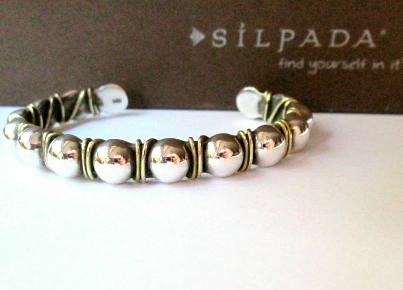Silpada 925 Sterling Silber Und Messing Draht Gewickelt Perlen Armreif Silpada 925 Sterling Silber Und Messing Draht Gewickelt Perlen Armreif von SilverSistersSilpada