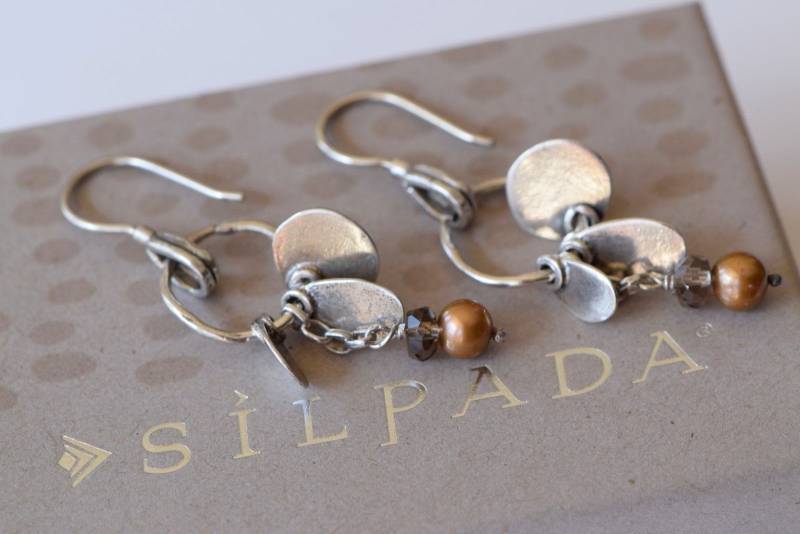 Silpada Sterling Silber Bronze Süsswasserperle Rauchquarz Ohrringe Silpada Sterling Silber Bronze Süsswasserperle Rauchquarz Ohrringe von SilverSistersSilpada