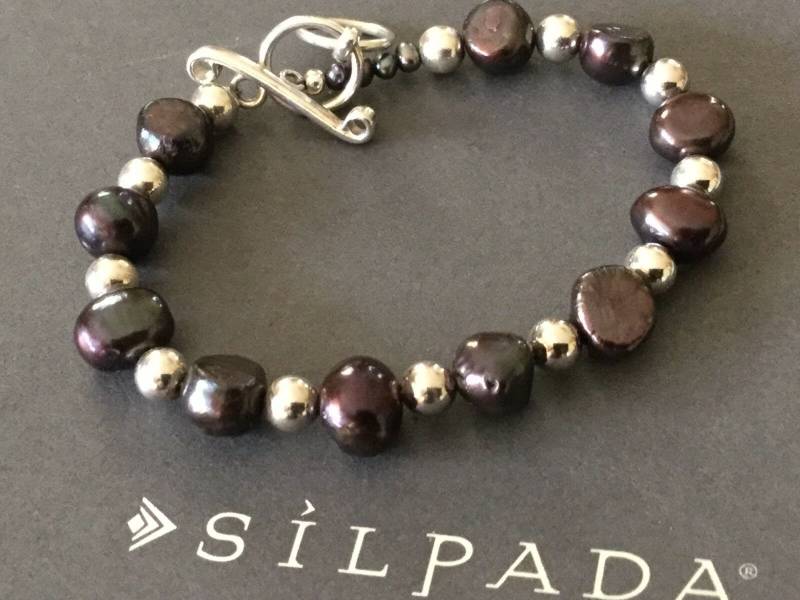 Silpada Sterling Silber Pfau Perle Armband von SilverSistersSilpada