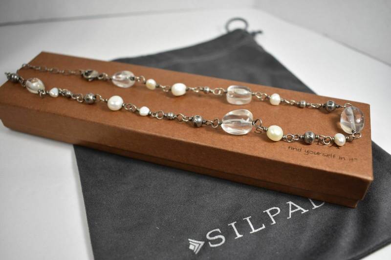 Silpada Sterling Silber Süßwasser Perle Und Kristall Perlen Halskette Silpada Sterling Silber Süßwasser Perle Und Kristall Perlen Halskette von SilverSistersSilpada