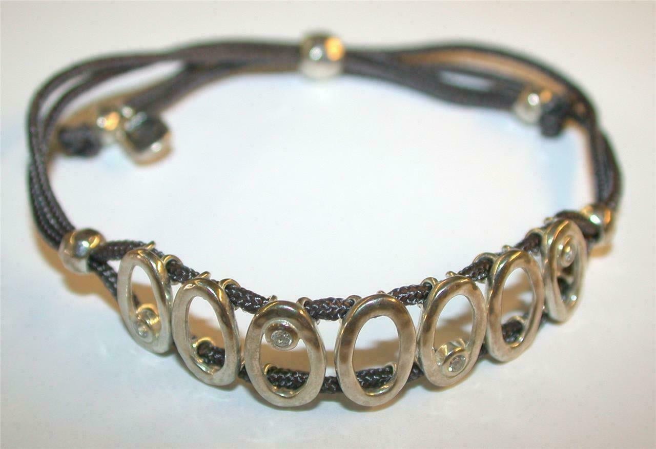 Silpada Sterling Silber Sweet Deal Schiebe Cz Kordel Armband von SilverSistersSilpada