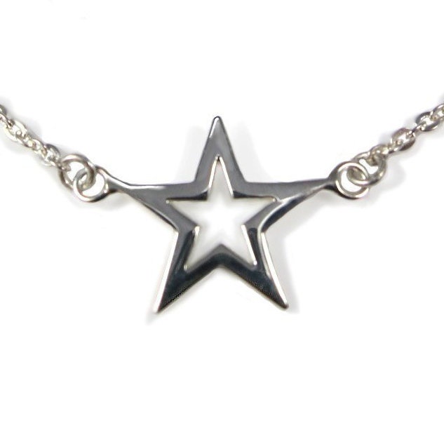 Damen Silber Stern Neckalce | Ein-Stern-Anhänger Auf Kette Sterling Geschenke Für Sie von SilverSisterz