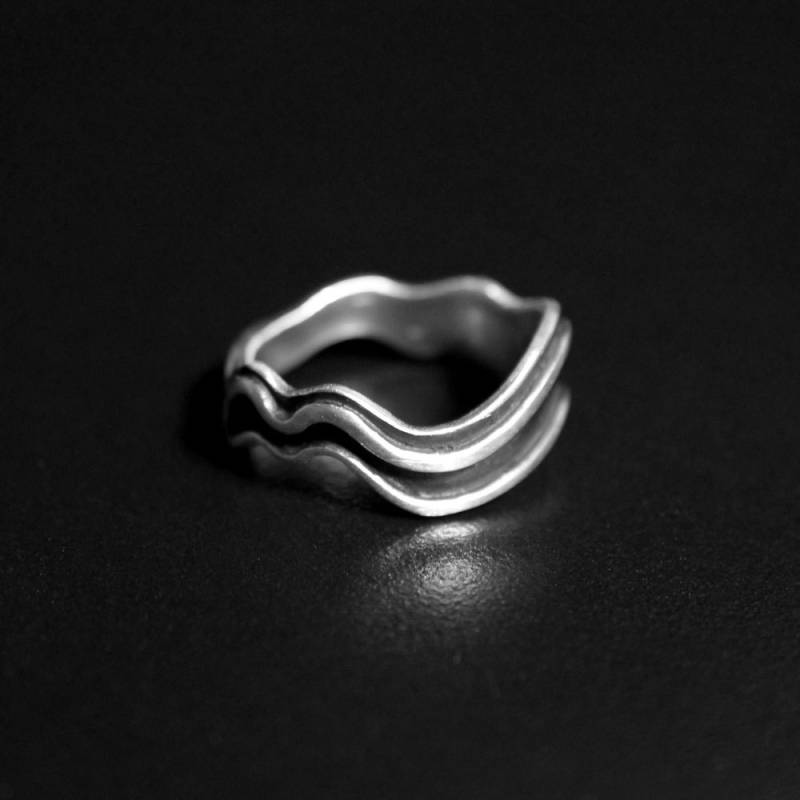 Dark River Silber Ring von SilverSpiralsShop