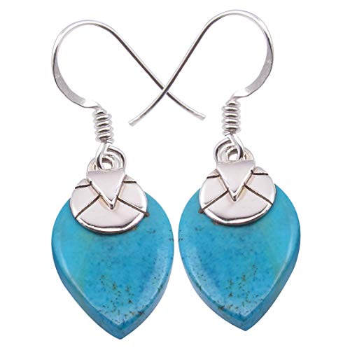 SilverStarJewel 925 Natürlich Tropfen Amethyst Ohrringe aus massivem Silberschmuck 3,6 cm von SilverStarJewel