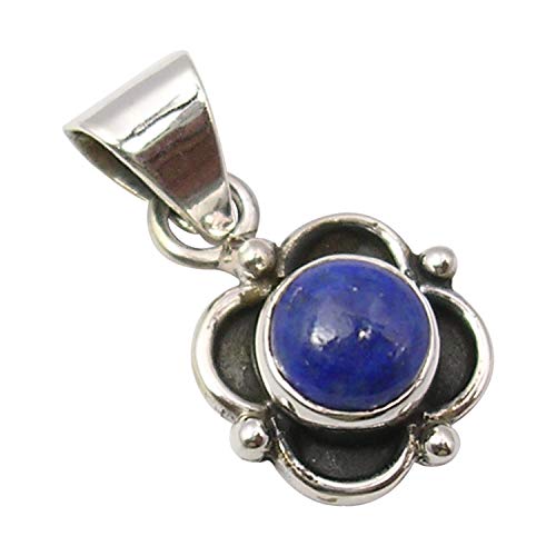 SilverStarJewel 925 Silber 7 x 7 mm Lapislazuli Anhänger 2,3 cm handgemachtes Geschenk Frühlingsferien Angebote jetzt von SilverStarJewel