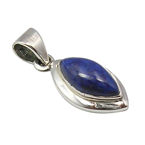 SilverStarJewel 925 Sterling Silber natürliche Marquise Lapislazuli Muttertag Angebote heute Anhänger 2,5 cm 2,4 Gramm von SilverStarJewel
