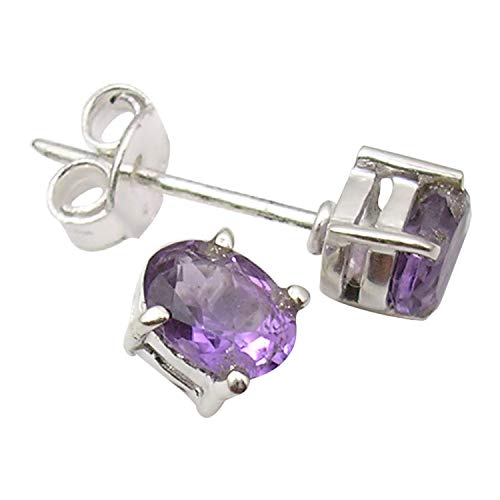 SilverStarJewel Amethyst Februar Geburtstein Ohrringe 0,8 cm Solid Sterling Silber Kunstgeschenk Muttertag Aktion SilverStarJewel Amethyst Februar Geburtstein Ohrringe 0,8 cm Solid Sterling Silber Kunstgeschenk Muttertag Aktion von SilverStarJewel