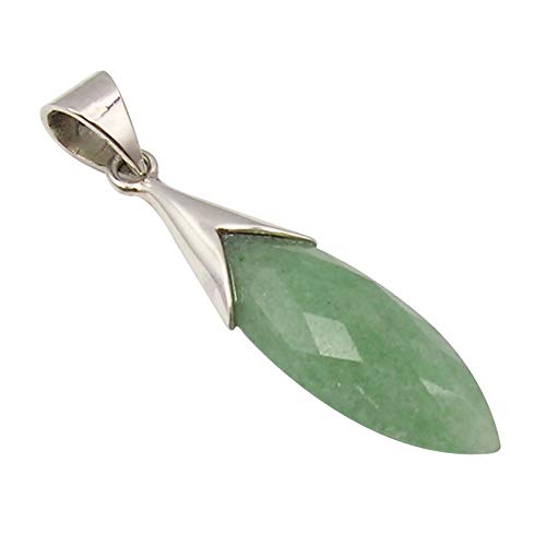 SilverStarJewel Aventurin tcw 10,9 Fünfter Mai Gute Angebote Anhänger 4,6 cm 925 Rein Silber Edelsteine Schmuck von SilverStarJewel