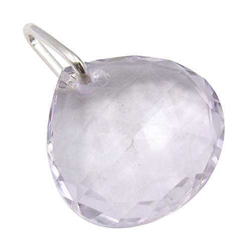 SilverStarJewel Fünfter Mai Große Angebote Massiver Sterling Silber Kristall Anhänger 2 cm Steinschmuck von SilverStarJewel