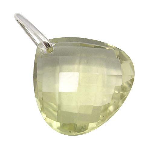 SilverStarJewel Gedenktag Größte Angebote Sterling Silber Zitronenquarz tcw 8,8 Halskette Anhänger 2 cm 1,6 Gramm von SilverStarJewel