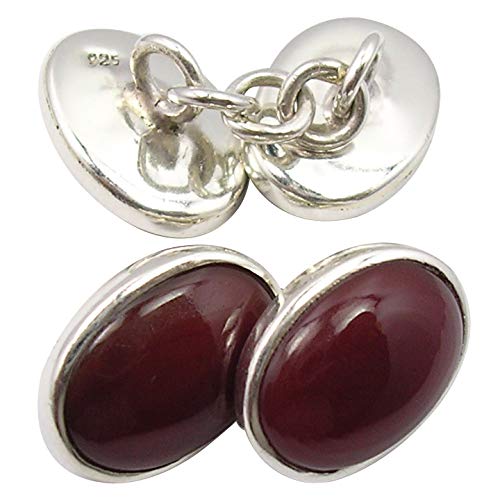 SilverStarJewel Karneol Manschettenknöpfe 1,5 cm 925 Solid Sterling Silber Mode Geschenk Herrenschmuck von SilverStarJewel