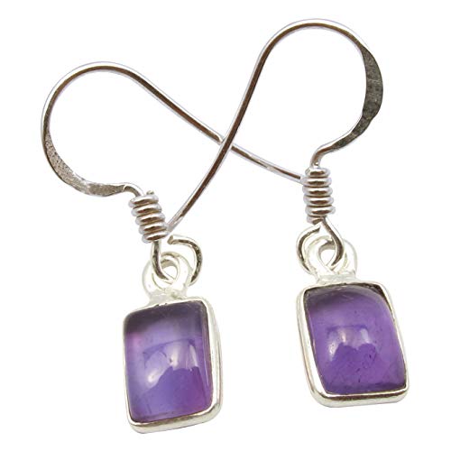 SilverStarJewel Massive Sterling Silber Amethyst Ohrringe 2,8 cm Mode Großhandel von SilverStarJewel