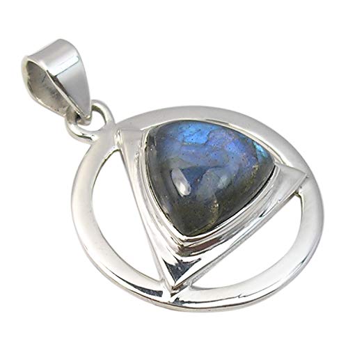 SilverStarJewel Massives Sterling Silber Blau Labradorit tcw 5,87 Anhänger 3,6 cm Schmuckgeschenk von SilverStarJewel