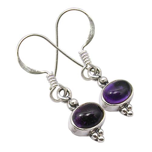 SilverStarJewel Ovale Amethyst Ohrringe 2,8 cm 2,0 Gramm 925 Sterling Silber Damenschmuck SilverStarJewel Ovale Amethyst Ohrringe 2,8 cm 2,0 Gramm 925 Sterling Silber Damenschmuck von SilverStarJewel