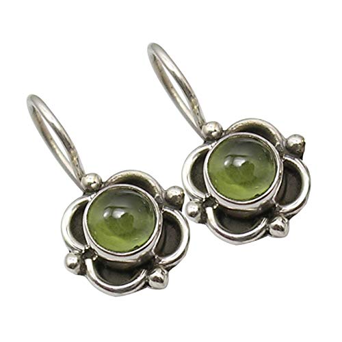 SilverStarJewel Sterling Silber Grün Peridot August Geburtstein Ohrringe 1,8 cm Muttertag Online-Verkäufe Geschenk von SilverStarJewel