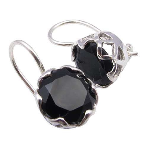 SilverStarJewel schwarze Onyx-Ohrringe 1,8 cm 2,5 Gramm massives Sterling Silber Muttertag Die besten Schmuckangebote von SilverStarJewel