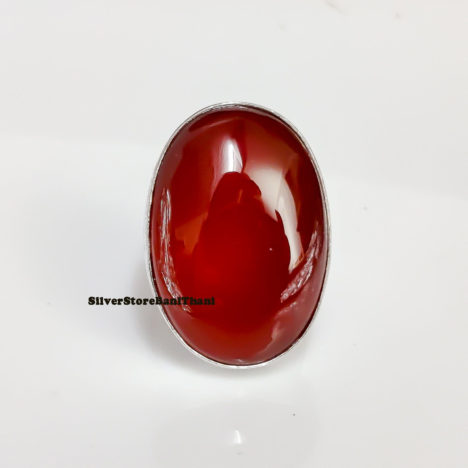 Karneol Ring, 925 Sterling Silber Handgemachter Edelstein Natürlicher Roter Stein Schöne Neue Jahr Geschenke von SilverStoreBaniThani