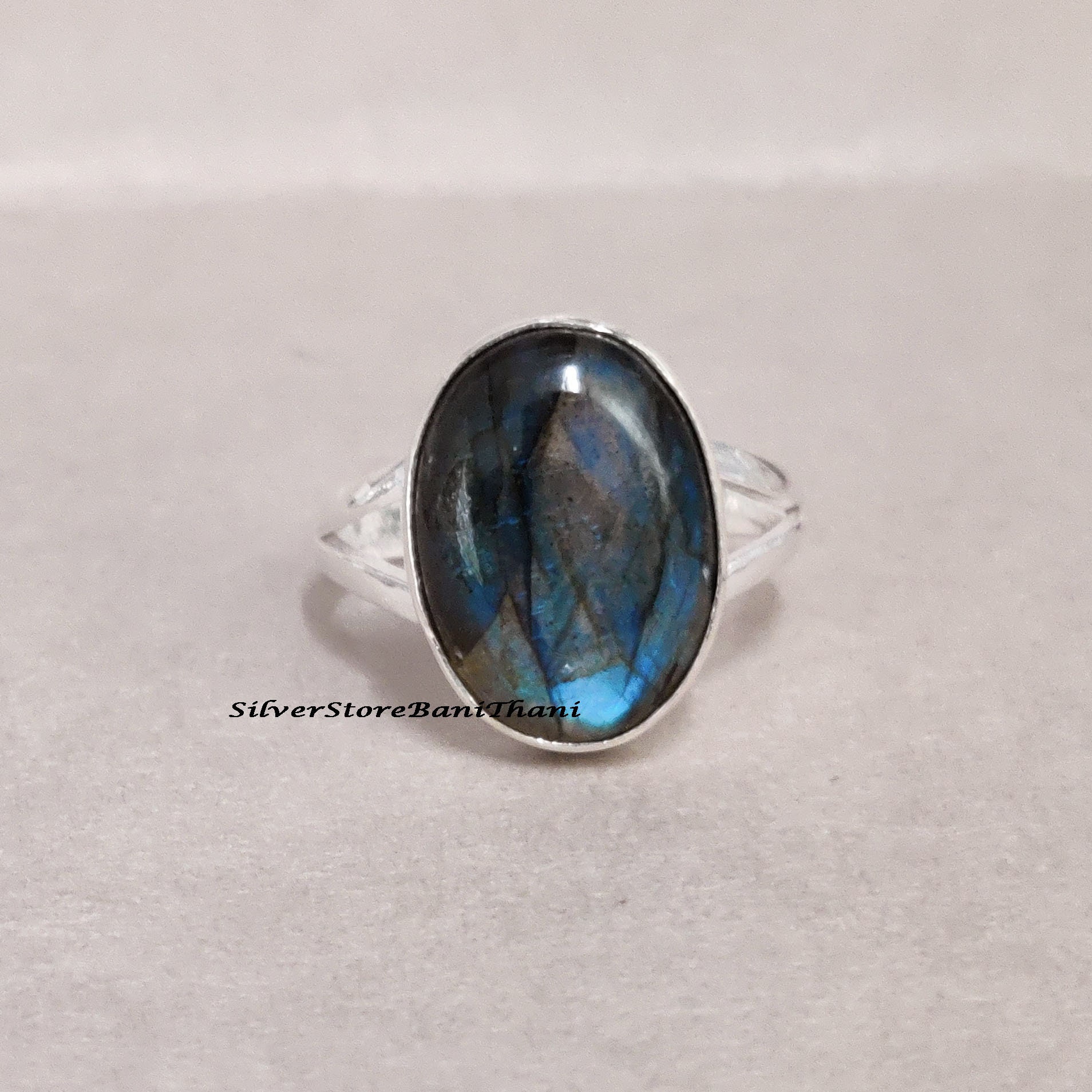 Labradorit Ring, 925 Sterling Silber Handgemachter Blauer Stein Etsy Feuer Frauen Schmuck, Geschenk Für von SilverStoreBaniThani