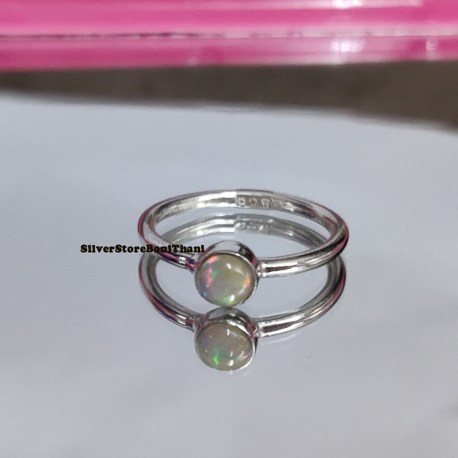Opal Ring, 925 Sterling Silber Boho Handgemachter Statement Etsy Ehering, Versprechen Geschenk Für Frauen von SilverStoreBaniThani