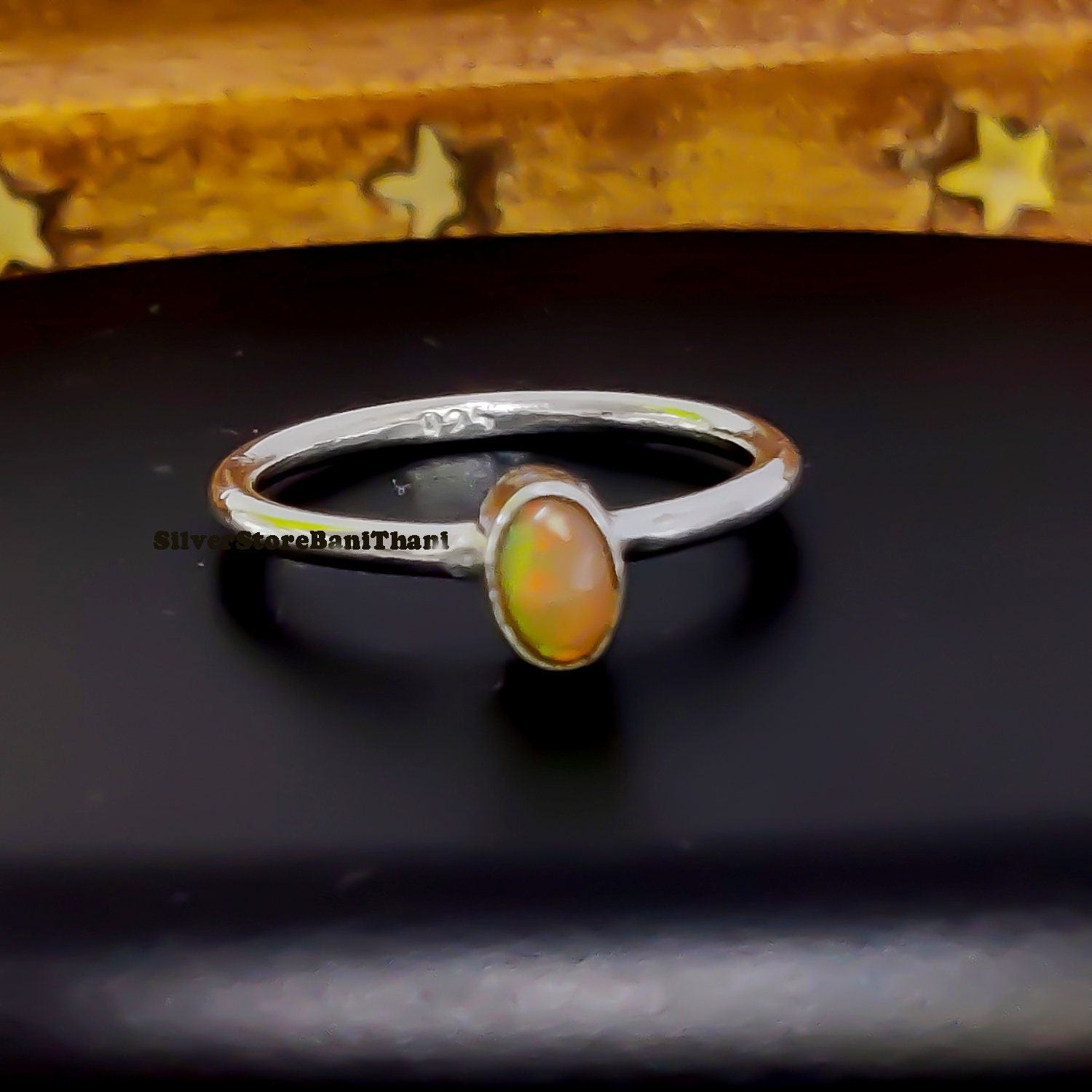 Opal Ring, 925 Sterling Silber Ring , Statement , Handgemachter , Boho , Etsy Weißer Stein Ehering Geschenk Für Frauen von SilverStoreBaniThani