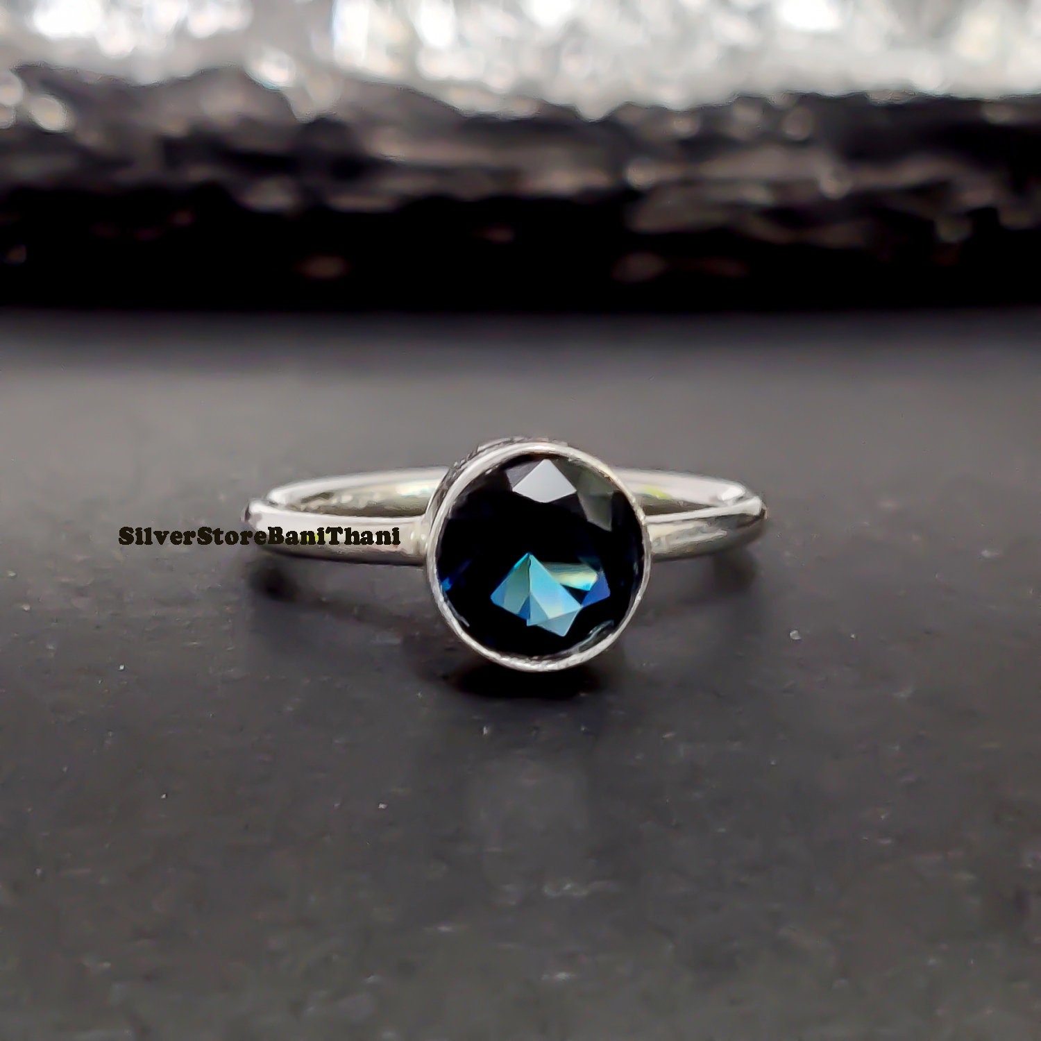 Tansanit Ring, 925 Sterling Silber Handgemachter Edelstein Natürlicher Blauer Stein Angst Etsy Geschenk Für Sie von SilverStoreBaniThani