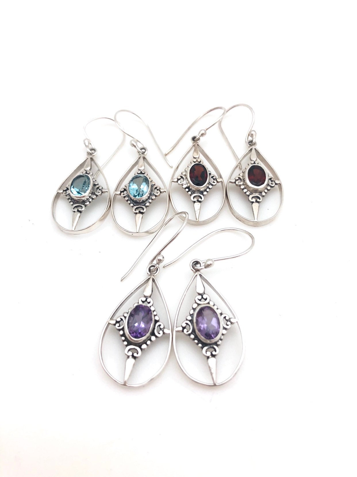 Sterling Silber Bali Stern Ohrringe von SilverTrioJewelry