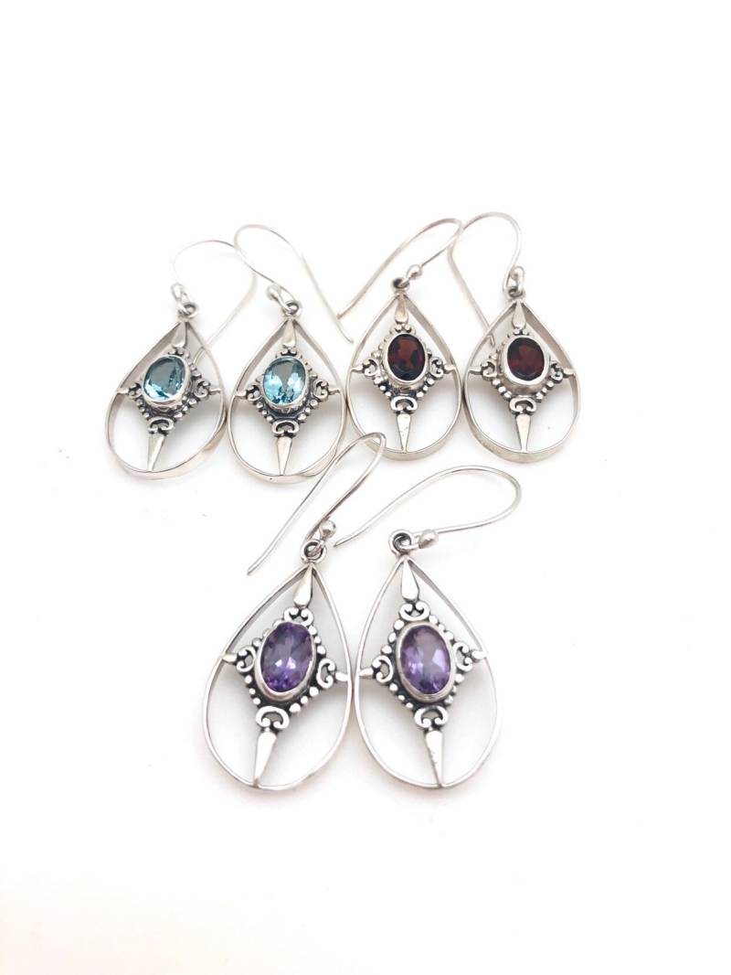 Sterling Silber Bali Stern Ohrringe von SilverTrioJewelry