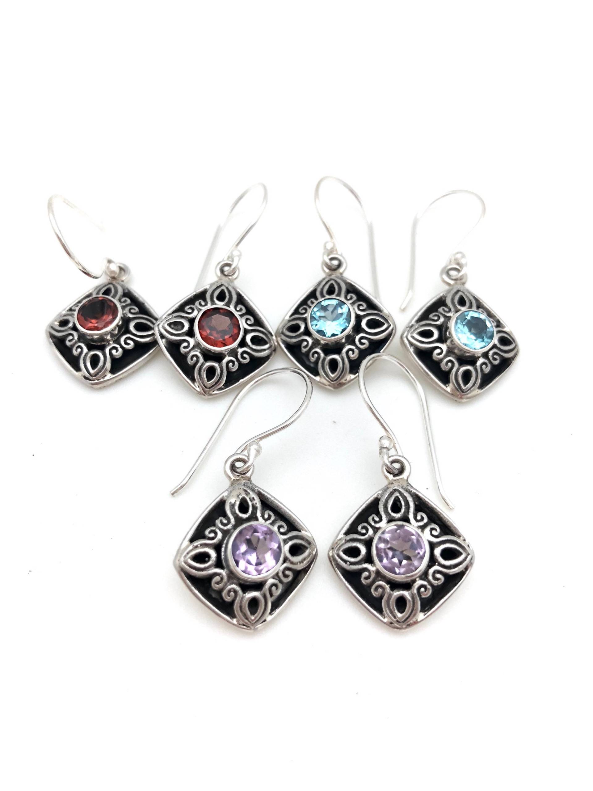 sterling Silber Quadrat Ohrringe von SilverTrioJewelry